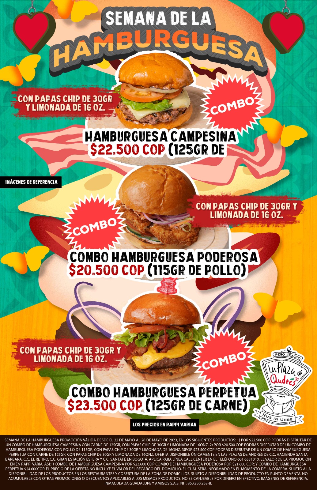 TÉRMINOS Y CONDICIONES SEMANA DE LA HAMBURGUESA EN LA PLAZA